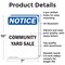 Signmission Community Yard Sale, 7 in W x Rectangle, Aluminum OS-2PACK-NS-A-710-V-10736 - alternate 4